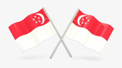 Two Wavy Flags - Icon Singapore Flag Png, Transparent Png, Free Download
