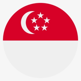 Singapore Of Indonesia Flag Flags World The Clipart - Singapore Flag Circle Png, Transparent Png, Free Download