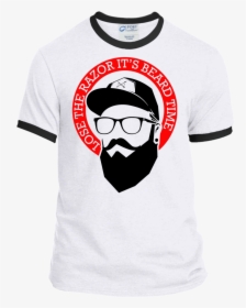 Transparent Red Beard Png - Ringer T-shirt, Png Download, Free Download
