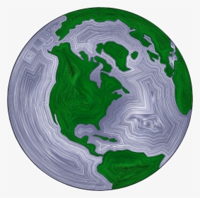 Earth Globe Stylized - Earth Black And White Png, Transparent Png, Free Download