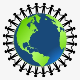 People Holding Hands Around The World Clipart, HD Png Download, Free Download