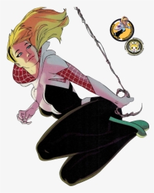 Spider Gwen Comic Art , Png Download - Spider Gwen Long Hair, Transparent Png, Free Download