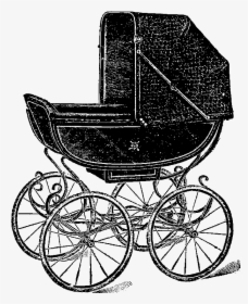 Vintage Stroller Png - Vintage Baby Carriage Png, Transparent Png, Free Download