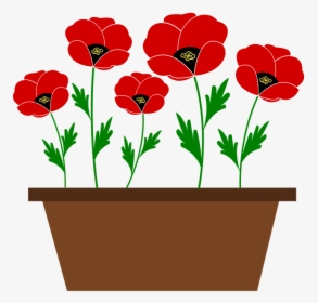 Poppy Flower Cliparts 12, Buy Clip Art - Plant Pot Vector Png, Transparent Png, Free Download