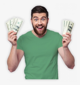 Gallery/happy Man Money Cash Hand - Earn Money Man Png, Transparent Png, Free Download