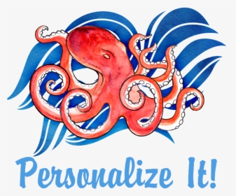Personalized Ocean Octopus Mugs , Png Download - Dolphin Sticker, Transparent Png, Free Download