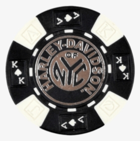 H-d Of Nyc Black Poker Chip - Harley Davidson Poker Chips, HD Png Download, Free Download