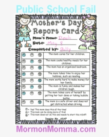 Transparent Report Card Png - Mother's Day Report Card, Png Download, Free Download