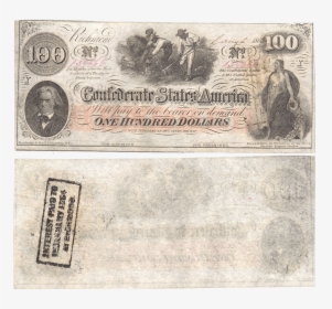 Pair Of T 41 Jan - Confederate Currency Front And Back, HD Png Download, Free Download