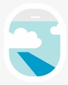 Plane Window Flat Icon Vector - Plane Png Icon In Circle, Transparent Png, Free Download