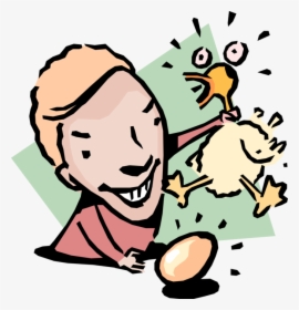 Vector Illustration Of Goose That Lays The Golden Egg - Robber Stealing Chicken Eggs, HD Png Download, Free Download