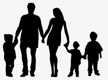 My Black Family, My White Privilege - Family Of 5 Silhouette, HD Png Download, Free Download