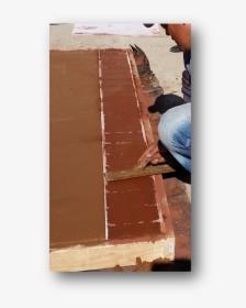 Worker Using A Brick Stencil On A Border - Floor, HD Png Download, Free Download