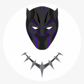Black Panther Mask Black And White , Png Download - Marvel Black Panther Outline, Transparent Png, Free Download