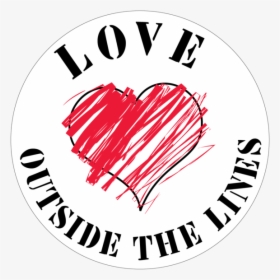 Love Outside The Lines Button - Circle, HD Png Download, Free Download