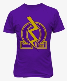Omega Psi Phi Bolt T-shirt - Active Shirt, HD Png Download, Free Download