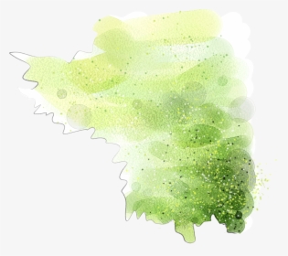 Green Watercolor Painting Drawing - Map, HD Png Download, Free Download