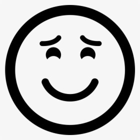 Smiling Emoticon With Raised Eyebrows And Closed Eyes - Smiley Face Shape, HD Png Download, Free Download