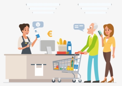 Person At Checkout Counter, HD Png Download, Free Download