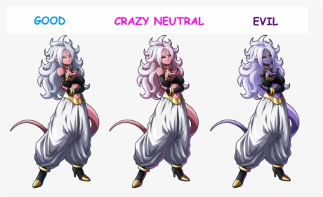 Android 21 Forms By Frostthehobidon - Dragon Ball Fighterz Majin Buu, HD Png Download, Free Download