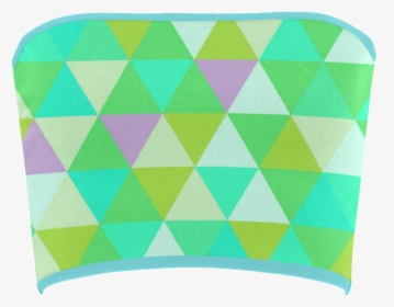 Geometric Green Triangle Pattern Bandeau Top - Triangle, HD Png Download, Free Download
