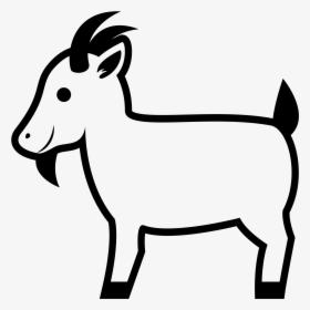 File Emojione Bw F - Goat Emoji Black And White, HD Png Download, Free Download