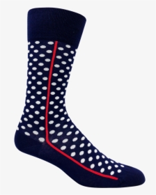 Polka Dots Socks - Navy Pattern Socks Mens, HD Png Download, Free Download