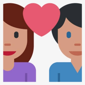 File - Twemoji 1f491 - Svg - Emoji Red Heart Couple, HD Png Download, Free Download