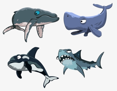 Transparent Sperm Png - Cartoon Sharks And Whales, Png Download, Free Download