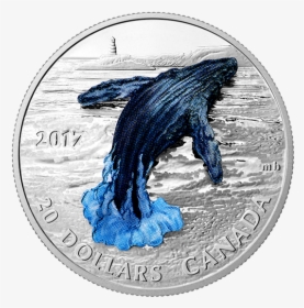 1 Oz Pure Silver Coin Three Dimensional Breaching Whale, HD Png Download, Free Download