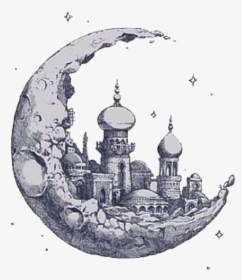 Image Moon Castlemoon - Transparent Moon Drawing, HD Png Download, Free Download