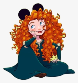 #merida #mickeyears #disney #cute #cartoon #drawing - Princess Merida Drawing, HD Png Download, Free Download