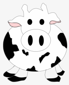 Cattle Vector Cow Cartoon - Gambar Sapi Hitam Putih Kartun, HD Png Download, Free Download