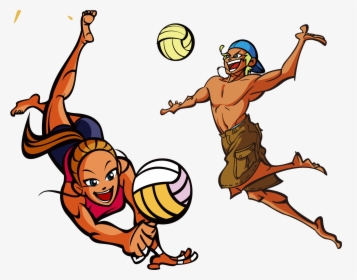 Drawing At Getdrawings Com - Beach Volleyball Cartoon Png, Transparent Png, Free Download