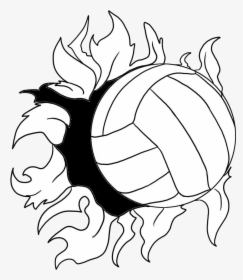 Art Download Clip On - Volleyball Art Drawing, HD Png Download, Free Download