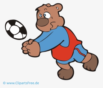 Volleyball Clipart Bild Cartoon Grafik Illustration - Cartoon Animal Volleyball, HD Png Download, Free Download