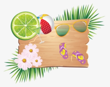 Beach Vector Tropical - Beach Items Png, Transparent Png, Free Download