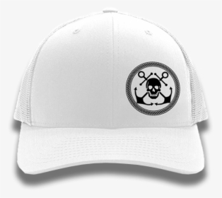 White Anchor & Skull Flexfit Trucker Hat"  Class= - Baseball Cap, HD Png Download, Free Download