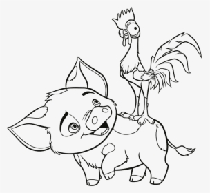 Coloring Book Pages Kids Fun Art Coloring Videos - Moana Coloring Pages Hei Hei, HD Png Download, Free Download
