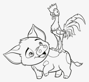 Download Coloring Book Pages Kids Fun Art Coloring Videos Moana Coloring Pages Hei Hei Hd Png Download Kindpng