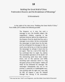 Great Wall Of China Essay, HD Png Download, Free Download