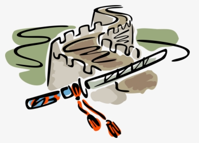 Vector Illustration Of The Great Wall Of China Fortification - Great Wall Of China, HD Png Download, Free Download