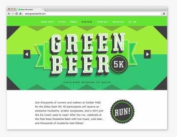 Green Beer 5k Final Logo Design - Graphic Design, HD Png Download, Free Download
