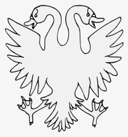 Duck Clipart , Png Download - Two Headed Swan Heraldry, Transparent Png, Free Download