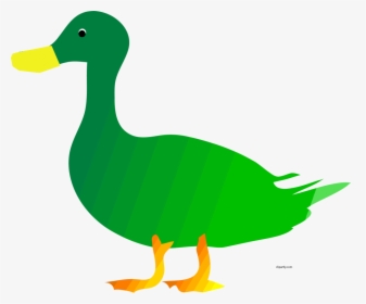 Duck Clipart Cartoon Duck - Green Duck Clipart, HD Png Download, Free Download