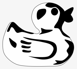 Duck - Clipart - Black - And - White - Rubber Duck Black And White Drawing Png, Transparent Png, Free Download