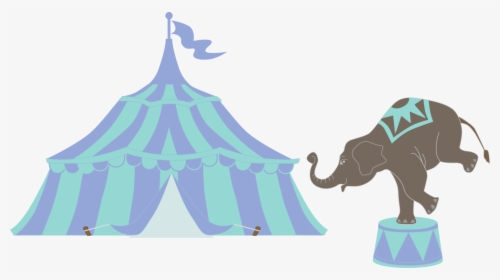 Blue,purple,horse Like Mammal - Clipart Vintage Circus Theme Circus Tent, HD Png Download, Free Download