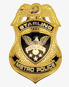 Starling Metro Police Department Shield Badge - Emblem, HD Png Download, Free Download