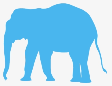 Elephant Dark Blue Silhouette, HD Png Download, Free Download