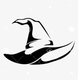 Witch Hat Unique Silhouette Clip Art Library Free Vector - Realistic Witch Hat Drawing, HD Png Download, Free Download